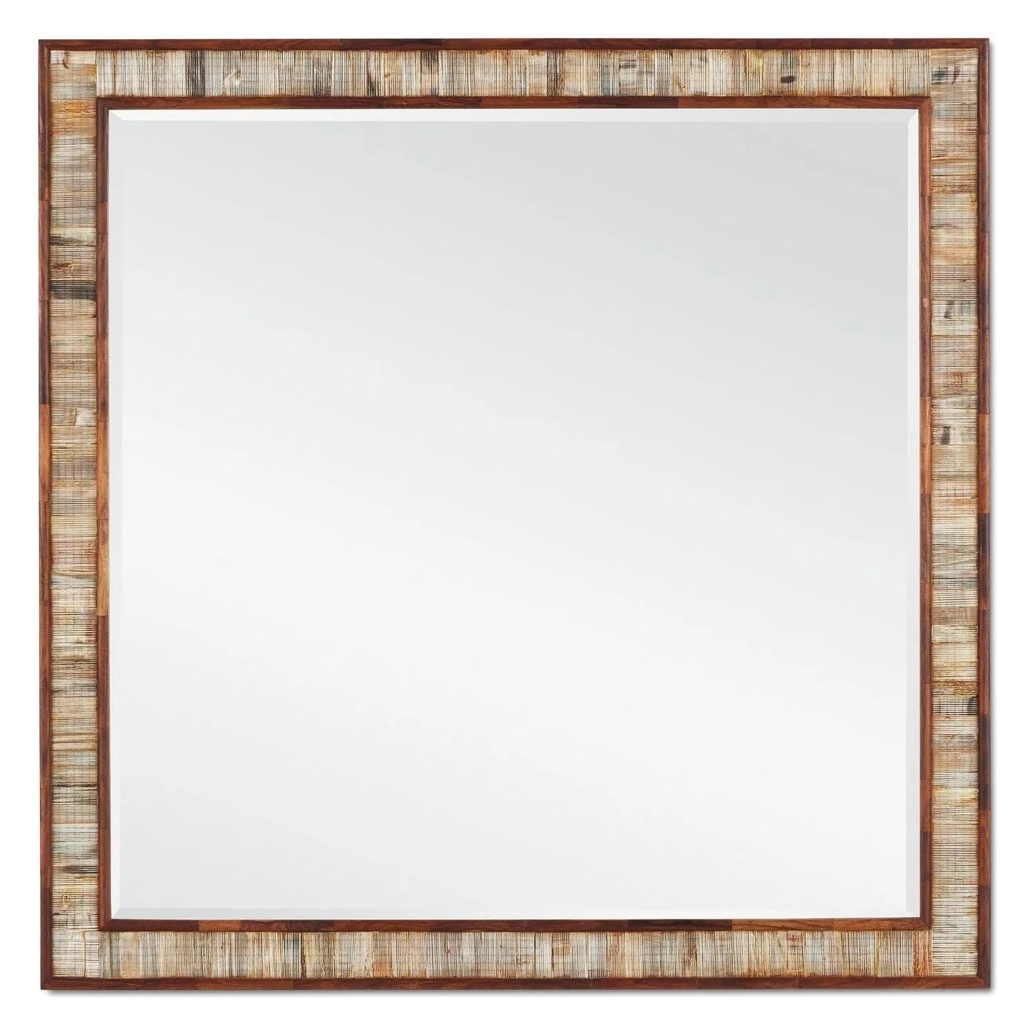 Currey and Company - 1000-0135 - Mirror - Hyson - Chiseled Horn/Natural/Mirror