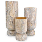 Currey and Company - 1200-0739 - Vase Set of 3 - London Sky - Dark Brown/Natural