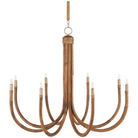 Currey and Company - 9000-1085 - Eight Light Chandelier - Samsara - Natural/Saddle Tan