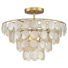 Currey and Company - 9000-1087 - One Light Semi-Flush Mount - Bon Vivant - Natural/Gold