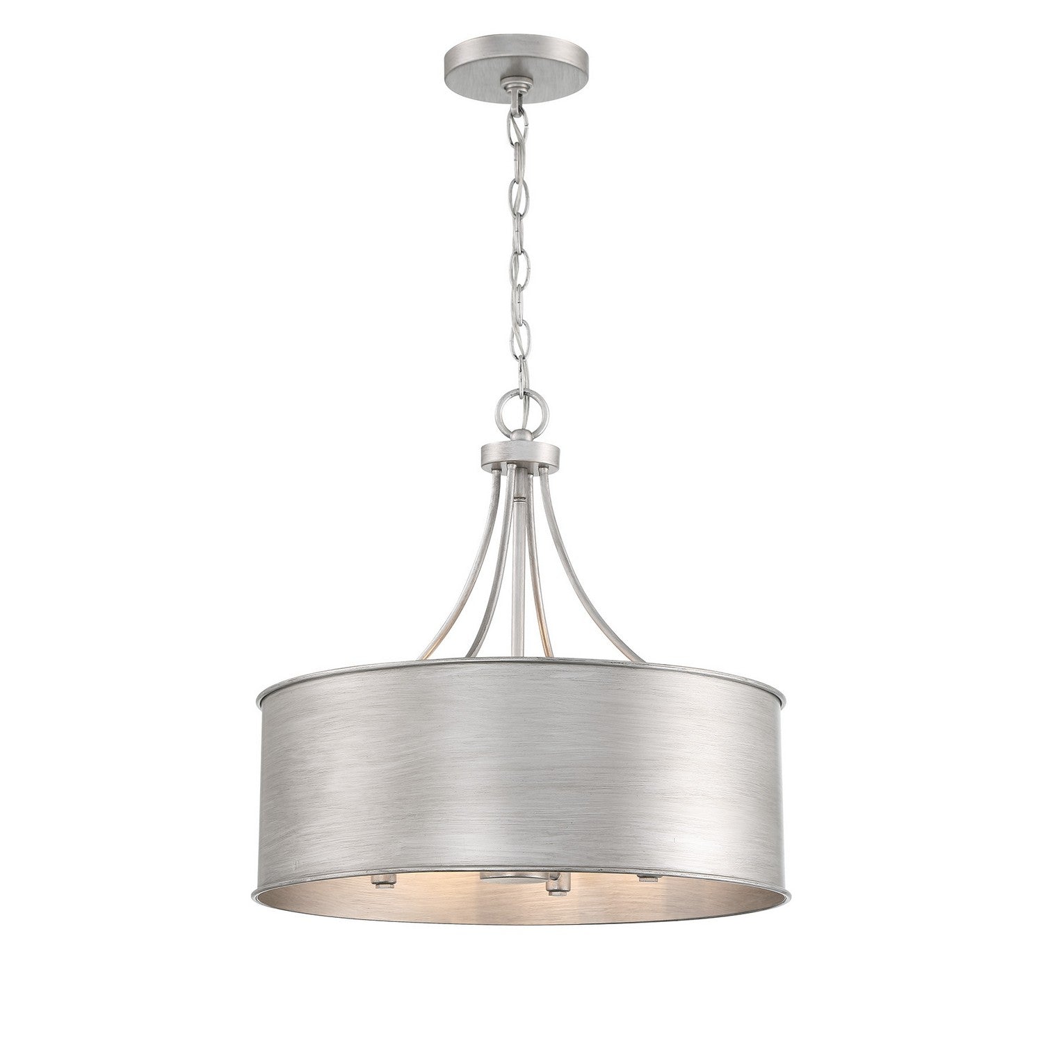 Meridian M7040AS Four Light Pendant in Antique Silver