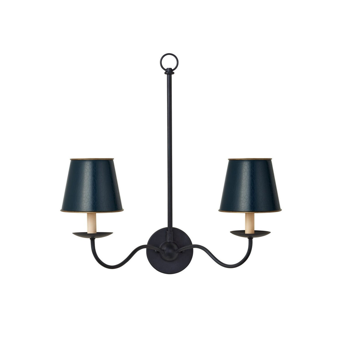 Currey and Company 0900-0030 Tole Tapered Chandelier Shade in Blue