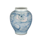 Currey and Company - 1200-0844 - Preserve Pot - Off White/Pale Blue