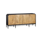 Currey and Company - 3000-0271 - Credenza - Kallista - Taupe/Caviar Black/Polished Brass/Black