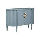 Currey and Company - 3000-0280 - Cabinet - Briallen - Lacquered Blue Linen/Natural Oak/Polished Nickel