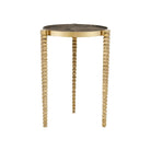 Currey and Company - 4000-0180 - Accent Table - Corrado - Polished Brass/Natural