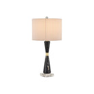 Currey and Company - 6000-0903 - One Light Table Lamp - Edelmar - Natural/Natural Brass/Clear
