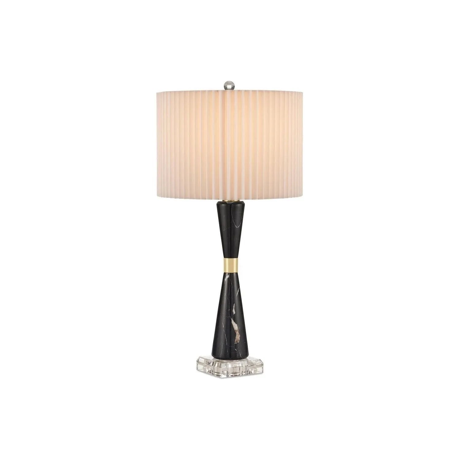 Currey and Company - 6000-0903 - One Light Table Lamp - Edelmar - Natural/Natural Brass/Clear