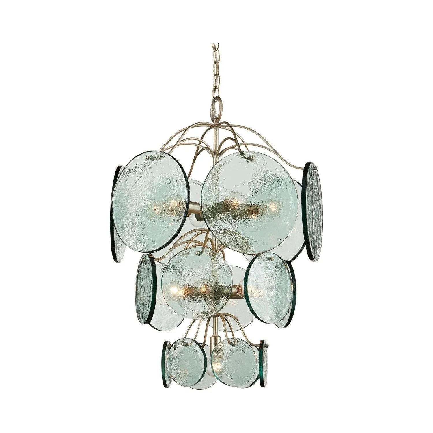 Currey and Company - 9000-1100 - 13 Light Chandelier - Rovigo - Clear/Silver Leaf