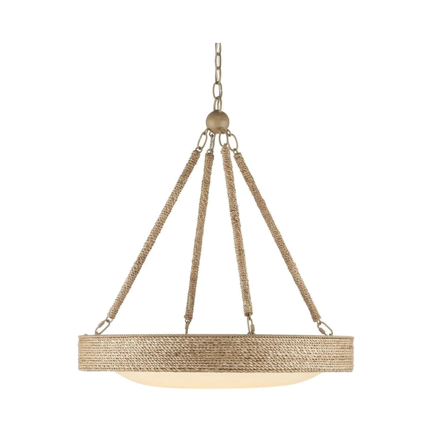 Currey and Company - 9000-1148 - One Light Chandelier - Hopscotch - Natural/Frosted White/Beige/Sugar White