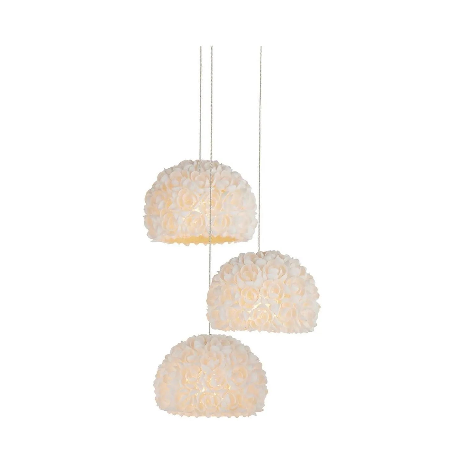 Currey and Company - 9000-1178 - Three Light Pendant - Virtu - Natural