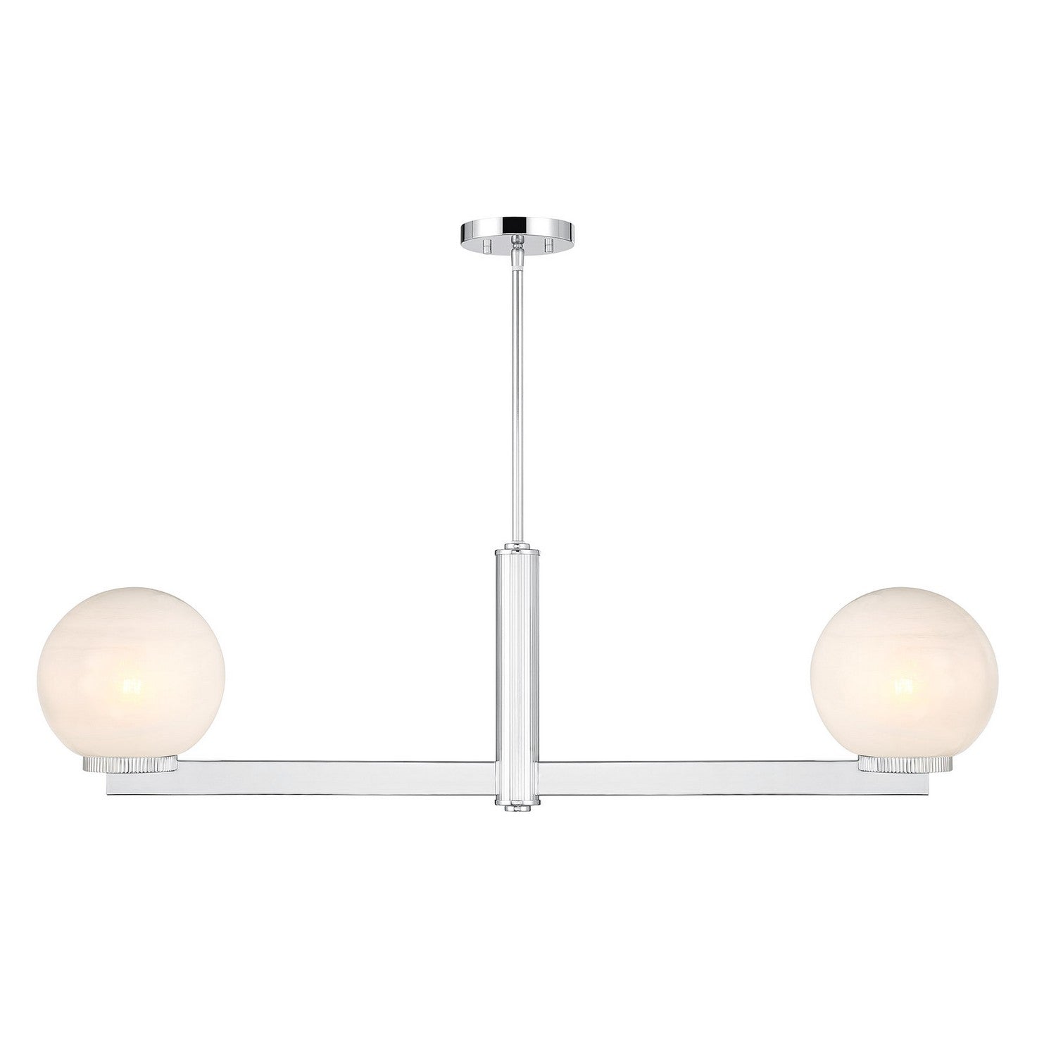 Meridian M100124CH Two Light Linear Chandelier in Chrome