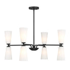 Meridian M100126MBK Eight Light Chandelier in Matte Black