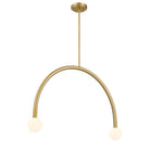 Meridian M100132NB LED Chandelier in Natural Brass