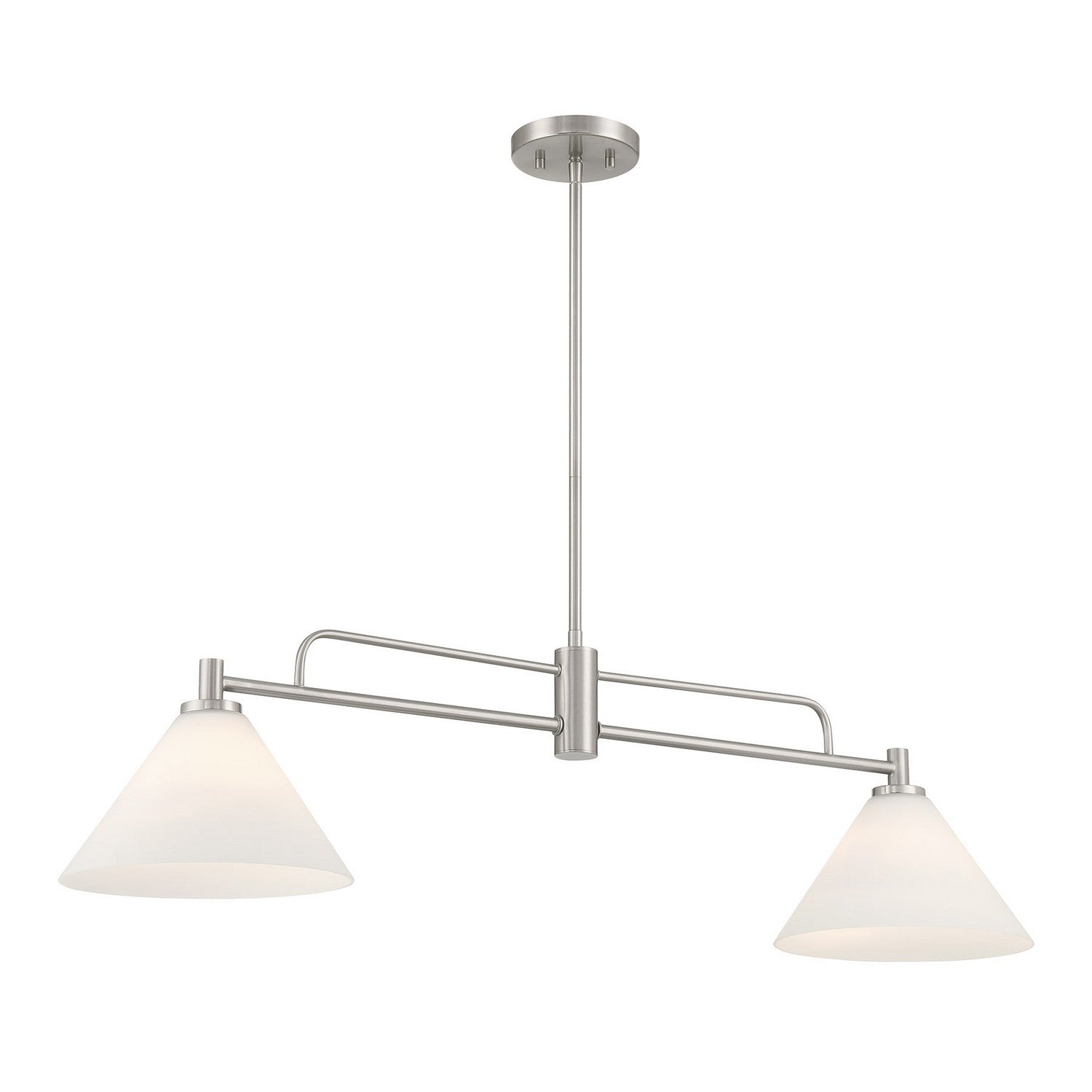 Meridian M100136BN Two Light Chandelier in Brushed Nickel