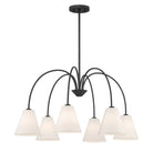 Meridian M100138MBK Six Light Chandelier in Matte Black