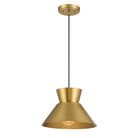 Meridian M7049NB One Light Pendant in Natural Brass