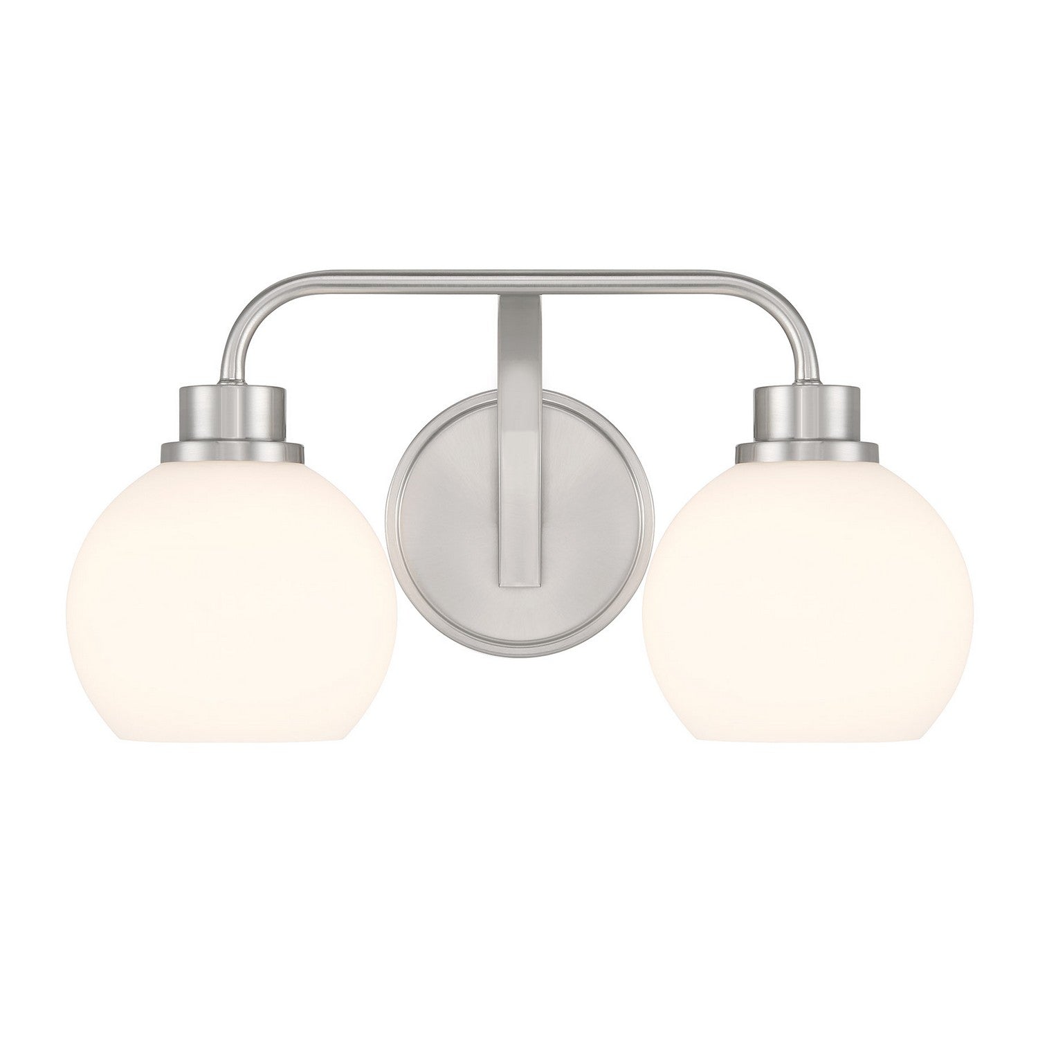 Meridian M80080BN Two Light Bathroom Vanity in Brushed Nickel