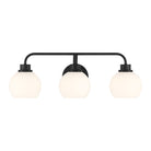 Meridian M80081MBK Three Light Bathroom Vanity in Matte Black