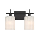 Meridian M80083MBK Two Light Bathroom Vanity in Matte Black