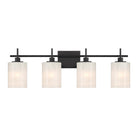 Meridian M80085MBK Four Light Bathroom Vanity in Matte Black