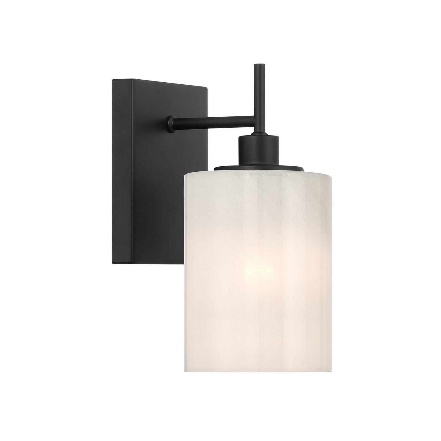 Meridian M90116MBK One Light Wall Sconce in Matte Black