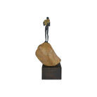 Currey and Company - 1200-0910 - Man on Rock - Brown / Bronze / Green
