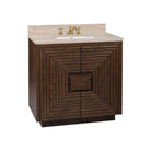 Currey and Company - 3800-0011 - Vanity with Sink - Morombe - Cocoa / Natural / White