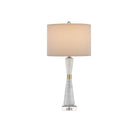 Currey and Company - 6000-0973 - One Light Table Lamp - Edelmar Collection - White / Clear / Natural Brass
