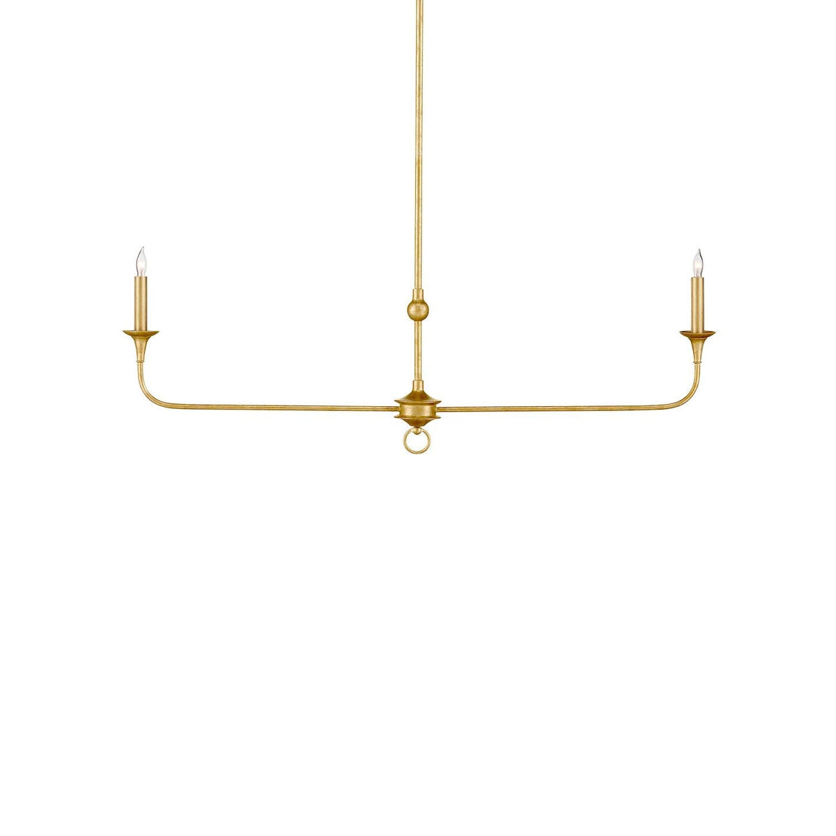 Currey and Company - 9000-1256 - Two Light Chandelier - Nottaway Collection - Contemporary Gold Leaf