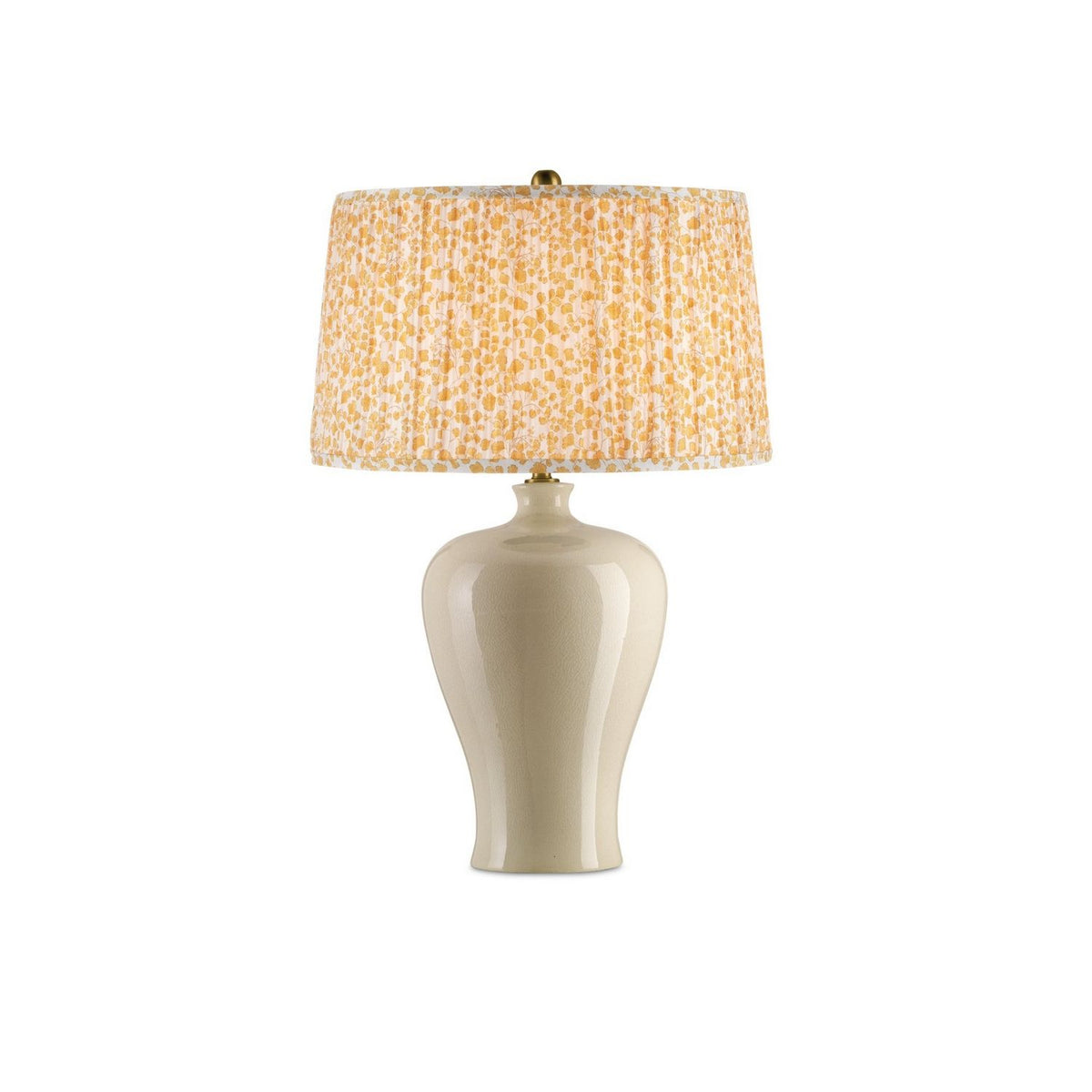 Currey and Company 0900-6002 Maiden Fern Shade in Yellow/Ivory