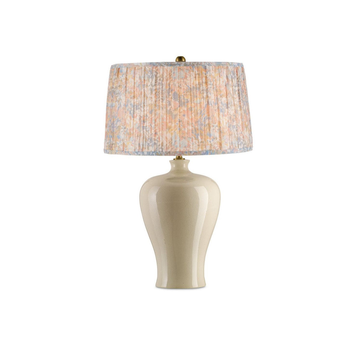 Currey and Company 0900-6004 Wildflower Shade in Pastel Blue/Pastel Pink/Ivory