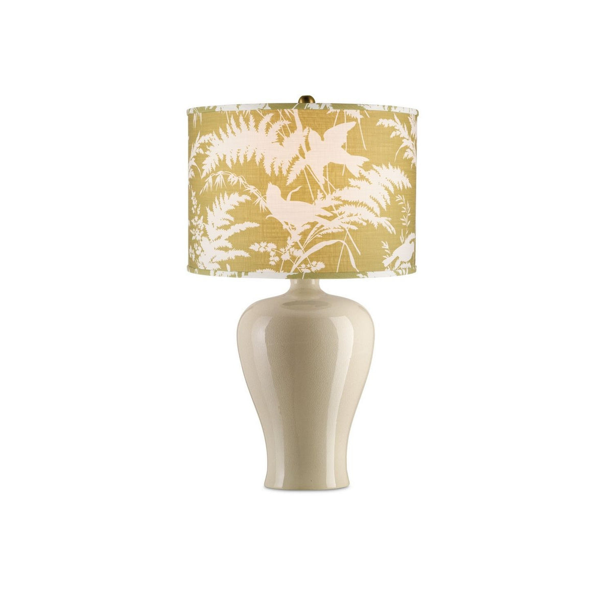 Currey and Company 0900-6007 Aviary Shade in Moss/Ivory