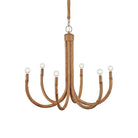 Currey and Company - 9000-1297 - Six Light Chandelier - Samsara - Natural / Saddle Tan