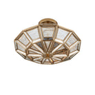 Currey and Company 9000-1362 Valentina Semi-Flush Mount in Antique Brass/Antique Silver