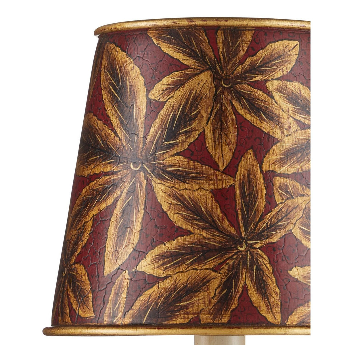 Currey and Company 0900-0070 Castagno Tapered Chandelier Shade in Gold/Red