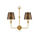 Currey and Company 0900-0071 Castagno Tapered Chandelier Shade in Gold/Blue
