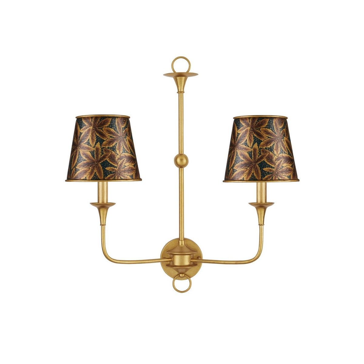 Currey and Company 0900-0071 Castagno Tapered Chandelier Shade in Gold/Blue