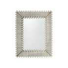 Currey and Company 1000-0171 Daze Rectangular Mirror in White/Antique Brass