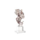 Currey and Company 1200-0974 Faux Rock Crystal Sculpture in Purple Pink/Clear