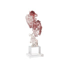 Currey and Company 1200-0975 Faux Rock Crystal Sculpture in Purple Pink/Clear