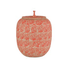 Currey and Company 1200-0979 Happiness Preserve Jar in Red/Beige