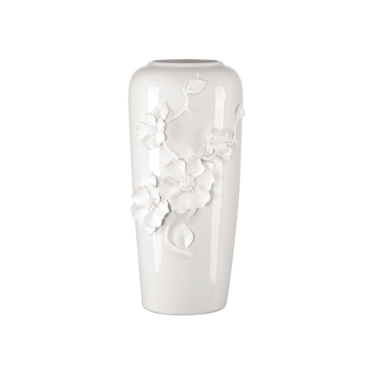 Currey and Company 1200-0984 Flower Maria Vase in White