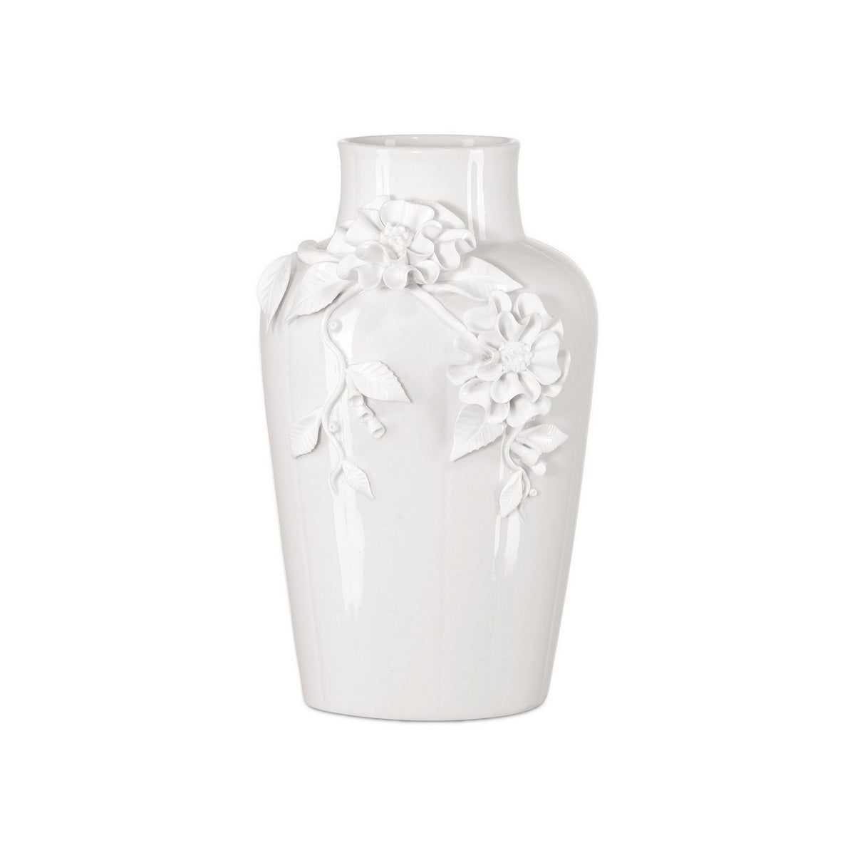 Currey and Company 1200-0985 Flower Maria Vase in White