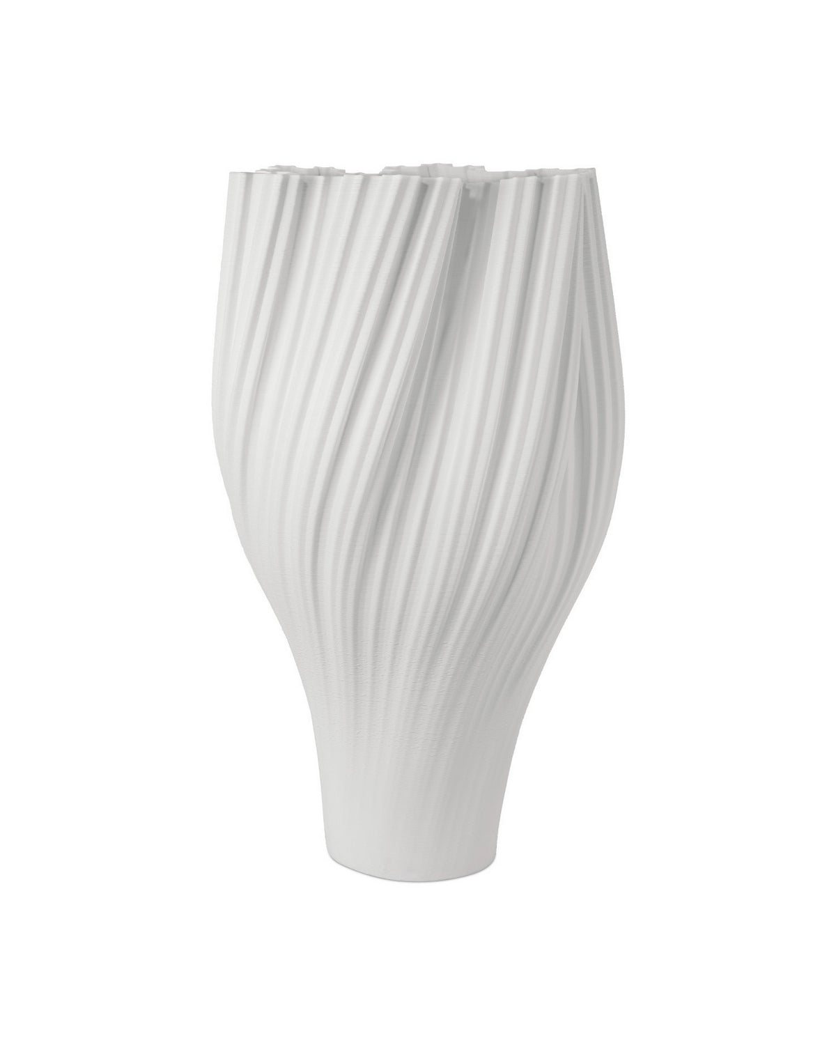 Currey and Company 1200-1005 Whorl Vase in White