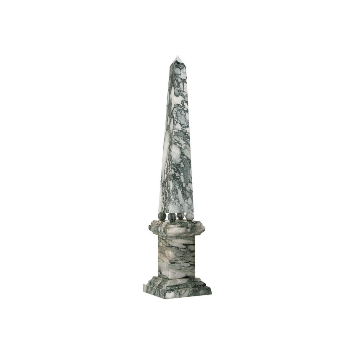 Currey and Company 1200-1079 Sorority Obelisk in Green/Off-White