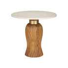 Currey and Company 3000-0335 Tassel Entry Table in Morel Brown/Natural/Brushed Brass