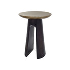 Currey and Company 4000-0254 Pince Accent Table in Black Nickel/Antique Brass
