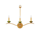 Currey and Company 5000-0288 Flannery Wall Sconce in Contemporary Gold Leaf/Green