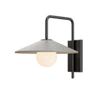 Currey and Company 5500-0058 Bothy Outdoor Wall Sconce in Natural/Black/Frosted White